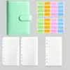 Cuaderno de Hojas Sueltas A6 Amazon Transfronterizo, Agenda Estilo Macarrón, Páginas Interiores Rayadas Lindas, Cuaderno de Diario Desmontable