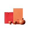 Juego de Vino en Forma de Calabaza de Buena Suerte y Prosperidad, Una Jarra y Dos Copas, Juego de Caja de Regalo Calentador de Vino de Cerámica, Dispensador de Vino para el Hogar, Jarra de Vino y Copas de Vino