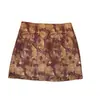 Toma real: Falda midi retro estilo Hong Kong Otoño 2026 con estampado floral, elegante, estiliza la figura, moderna, línea A, bodycon, falda corta
