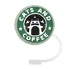Tapa de Silicona con LED Intermitente de Dibujos Animados para Popote, Tapón para Popote, Tapa Decorativa para Taza de Té, Accesorios de Cubierta para Popote, Más Vendido Transfronterizo