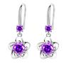 Pendientes de Internet con explosiones rojas, pendientes largos de flor de ciruelo con diamantes para mujer, ganchos para la oreja de alta gama con temperamento, venta al por mayor, suministro transfronterizo