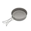Sartén de titanio puro para exteriores de 0,5 l, vajilla para acampar, utensilios de cocina para exteriores, sartén portátil para acampar, plato de fruta para el hogar