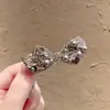 Grampo de Pato de Strass e Pérola de Luxo com Laço e Grampo de Cabelo Totalmente de Diamante com um Estilo de Deslocamento de Alto Padrão e Design Único Acessório de Cabelo