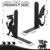 Soportes para Libros Metálicos con Forma de Gato, Soportes Gruesos para Libros para Sala de Estudio, Escritorio de Oficina, Decoración de Estantería, Artículos de Papelería, Regalos para la Temporada de Vuelta a Clases, Venta al por Mayor