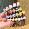 Pente de cabelo quebrado bonito das crianças novo verão dos desenhos animados quebrado hairpin quebrado acabamento de cabelo artefato hairpin acessórios de cabelo feminino 1