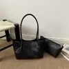 Bolsa tote com padrão trançado mãe e filha, nova moda verão 2026, grande capacidade, versátil, design de alta qualidade, de ombro e de mão
