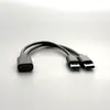 Adaptador de Energia Fêmea Tipo-C com Portas Macho Duplas Tipo-C, Cabo de Carregamento 5V, Adaptador Fêmea Tipo-C para Duas Macho Tipo-C