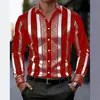 Camisa casual de manga larga para hombre con cuello de solapa, patrón a rayas, resistente a las arrugas y sin planchado, para comercio exterior transfronterizo de Amazon, primavera y otoño