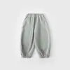 Pantalones de chándal anchos rectos con curva para niño, marca de moda de otoño, nuevos pantalones para niño 2026, pantalones largos holgados para niño para otoño