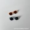 Ins color sólido estilo dulce pequeño estilo occidental gafas de sol para niños de montura redonda gafas de sol para bebé con protección solar forma cóncava moderna