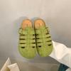 Birkenstock Medias Zapatillas Mujer Primavera/Verano 2026 Nueva Moda Transpirables Versátiles Sandalias Romanas Huecas Zuecos Zapatos con Agujeros