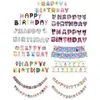 Tiras Decorativas de Feliz Cumpleaños de Moda Transfronteriza, Patrones de Múltiples Estilos de Alta Gama, Banderines y Banderas en Stock