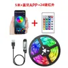 Fita de LED 5V 5050 colorida epóxi RGB conjunto blister USB Bluetooth luz de fundo para parede fita de ambiente