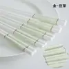 Cinco pares diez pares palillos de cerámica no son fáciles de moho para el hogar anti-moho anti-humedad antideslizantes de porcelana palillos palillos nuevos