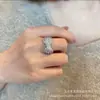 Moda el más vendido anillo cerrado simple de circón para mujer moda europea y americana anillo de lazo tridimensional incrustado anillo para dedo de comida