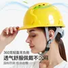 Un casco de seguridad con visera, estándar nacional, para obra, engrosado, transpirable para hombres, de liderazgo, de construcción, casco de ABS, impresión gratuita