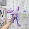 Llavero de Peluche de Conejo con Orejas de Tirar Dopamina, Muñeco de Conejo Extraíble, Colgante para Mochila Escolar, Regalo