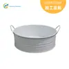 Bandeja de Venta Directa de Fábrica, Bandeja de Frutas de Hierro Galvanizado con Doble Asa, Bandeja Metálica para Cerveza y Bebidas, Bandeja de Almacenamiento para Fiestas