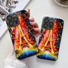 Paisaje Torre Eiffel Aplicable iPhone 17 Pro Max Pintura Metálica Vidrio Funda Protectora para Teléfono 17 Cobertura Total Agujeros Precisos