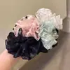 Nuevo Coletero de Malla Doble Capa con Adorno de Encaje Oversize Elegante de Alta Gama Accesorio para el Cabello