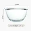 Bol Grande de Vidrio para Ensaladas, Batir Huevos y Amasar, Recipiente Grueso Extra Grande para Uso Doméstico en la Cocina, Apto para Microondas