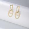 Pendientes de plata S925 con diseño geométrico de diamante y hebilla de oreja de cerdo, con diseño de nicho, ligeros y lujosos, de estilo europeo y americano.