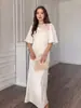Vestido Francés de Verano 2025 Europeo y Americano, Nuevo Diseño Estilo Hada, Vestido Largo Francés Adelgazante y Elegante