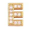K62 Accesorios populares europeos y americanos letra latón circón chapado en oro de 18 quilates colgante pequeño collar colgante