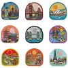 Parches Bordados de Destinos de Viaje del Mundo, Parches Termoadhesivos sin Coser, 9 Tipos de Insignias Conmemorativas de Check-In para Ropa