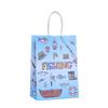 Bolsa de pesca de dibujos animados bolsa de regalo impresa bolsa de papel kraft al por mayor bolsa de compras bolsa para llevar