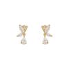 Cross-border Hot Sale Estilo Francês Zircão Brincos de Borboleta para Mulheres Textura Leve Luxo Nicho High-end Super Fada Moda Brincos Elegantes