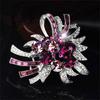 Broche Morado Coreano Incrustado con Diamantes para Mujer, Pin de Corsage de Cristal, Hebilla para Bufanda, Accesorios para Ropa, Adorno para el Pecho, Nuevo Estilo 2024