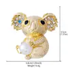 Moda Retro Europea y Americana Broche de Tigre Año Zodiacal del Tigre Pin Conmemorativo de Aleación de Diamante Unisex Corsage Decorativo