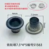 Cordones Pintados en Spray de 7.5 mm de Ancho, Bolsas, Ropa, Ojales de Zapato de Hierro, Ojales de Aluminio, Accesorios de Hebilla de Metal de Zinc, Ojales de Lona, Gas de Cobre