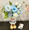 Día del Maestro Flor de Payaso Taza Día del Maestro Regalo Creativo Empaque de Ramo Maceta Ramo Hecho a Mano DIY Floristería