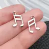 Accesorios para Joyería DIY Notas Musicales Guitarra Colgante de Aleación Vintage Antiguo Plata Llavero Pendientes Collar Dijes Pequeños