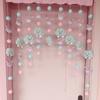 Cortina de porta estilo Ins para meninas, cortina decorativa fofa para quarto, meia cortina para casa, sala de estar sem furos, cortina para pendurar no quarto das crianças