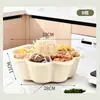 Bandeja para Guarniciones de Hot Pot con Compartimentos Giratorios, Bandeja Multifuncional para Preparación para Uso Doméstico, Cesta Drenable para Verduras, Bandeja para Platos de Hot Pot