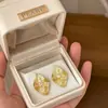 Pendientes Metálicos de Lujo Ligero con Patrón de Satén Europeos y Americanos con Pedrería Brillante en Forma de Diamante, Diseño Cuadrado Geométrico, Estilo de Moda