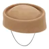 Sombrero de Fieltro de Lana Británica Nuevo Otoño e Invierno 2026 Transfronterizo para Mujer, Elegante Sombrero de Aeromoza, Boina de Desempeño