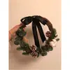 Kit de Manualidades Navideñas Estilo Rústico Americano, incluye materiales para hacer coronas, adecuado para jardines de infancia, floristerías y decoraciones de puertas interiores