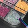 Nail art glitter reflexivo atacado ins Net disco pó de unha diamante glitter reflexivo glitter boxed mistura de cores