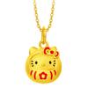 Pingente de gato Kt banhado a ouro de latão, colar de gato Fu dourado de areia vietnamita, elegante e moderno para mulheres, fornecimento de comércio eletrônico transfronteiriço