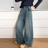 Calças Jeans para Meninas para Primavera e Outono 2026 Novo Estilo Calças de Outono Largas para Crianças Calças Retas para Crianças Grandes Jeans Simples