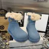 Botas de Nieve Cálidas Cortas, de Suela Gruesa y Forradas de Borrego para Mujer, Nuevo Estilo Invierno 2026, Botas Cortas Casuales Versátiles, Modernas