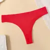 Tanga de cintura media con hilo para mujer, Transpirable, Color liso, Estilo básico simple, Múltiples colores disponibles, Fabricante de lencería, Al por mayor en stock