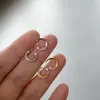 Brincos de Zircônia Lua para Mulheres, Design de Nicho, Brincos de Luxo, Simples e Versáteis, Brincos Personalizados de Meia-Lua, Estilo Coreano Joias Coreanas