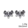 18Xmm 1.g Plata Antigua DIY Accesorios Retro Conectores para Pendientes