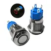 Interruptor de Botão Metálico 12MM Auto-Retorno Momentâneo Redondo À Prova d'Água Alimentação Auto-Travante Botão de Modificação para Carro Pequeno