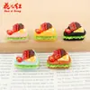 Nuevo Juguete de Comida para Sándwich de Desayuno Colorido Accesorios de Resina de Pegamento de Crema DIY Pequeños Adornos Colgante Funda de Teléfono